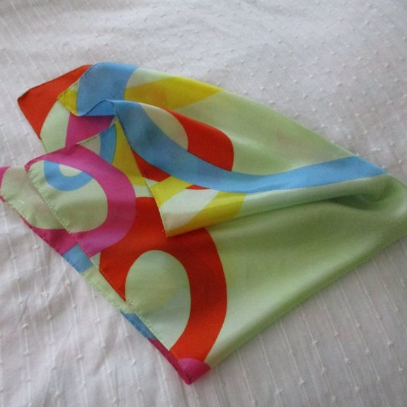1960s MCM abstract circles scarf - Picture 5 of 7